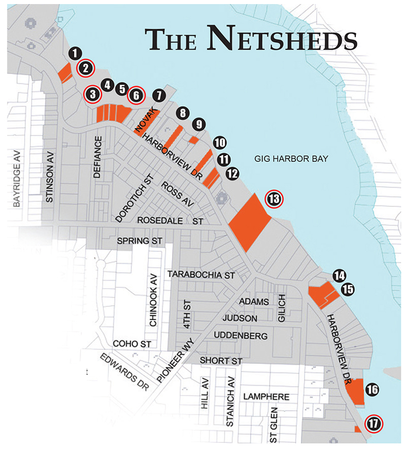 Gig Harbor Net Sheds map